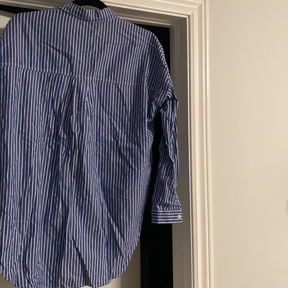 Blue and White Stripe button down - Picture 4 of 5